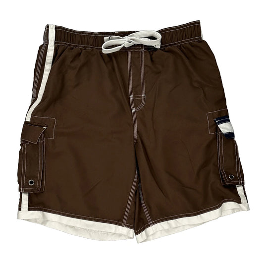 Tommy Hilfiger Cargo Swim Shorts - Medium Brown Polyester