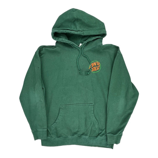 Santa Cruz Graphic Hoodie - Large Green Cotton