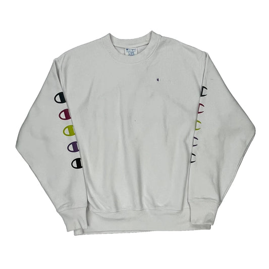 Reverse Weave Champion Sweatshirt - XL White Cotton