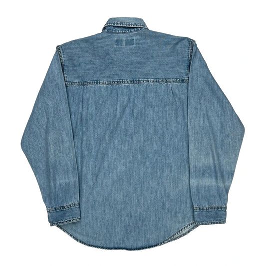 Wrangler Denim Shirt - 2XL Light Wash Denim