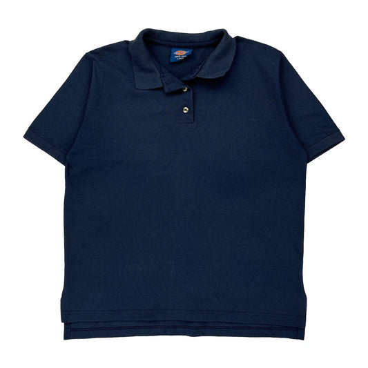 Dickies Polo Shirt - Large Navy Cotton