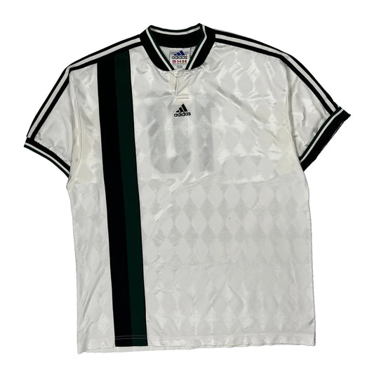Vintage Number 10 Adidas Football Shirt - XL White Polyester