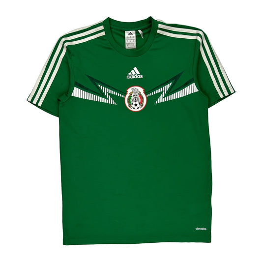 Mexico 2014 Adidas Football Shirt - Small Green Polyester