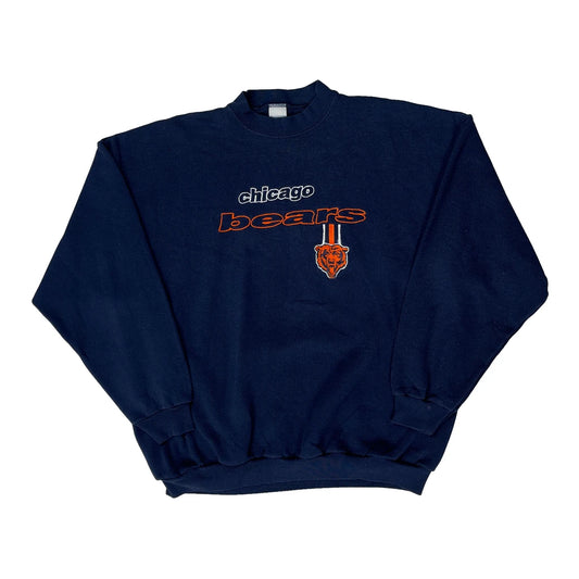 Chicago Bears Logo Athletics Nfl Sweatshirt - XL Navy Cotton Blend