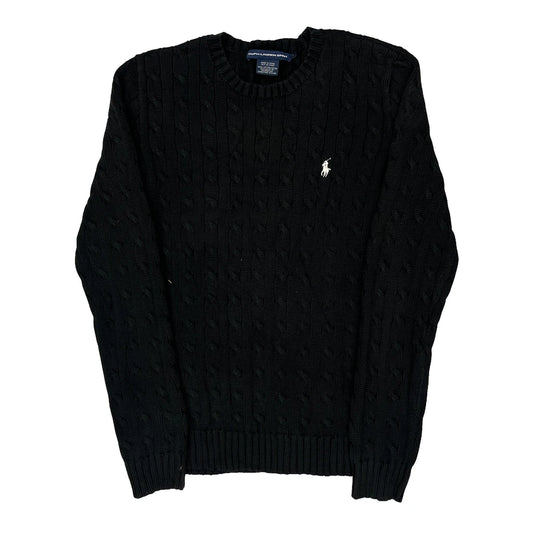 Ralph Lauren Sport Jumper - Large Black Cotton