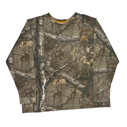 Realtree Camo Long Sleeve T-Shirt - 2XL Camo Cotton Blend