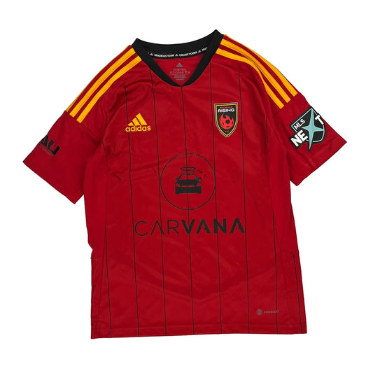 Phoenix Rising 2022/23 Home Shirt Adidas Striped Football Shirt - Large Red Polyester