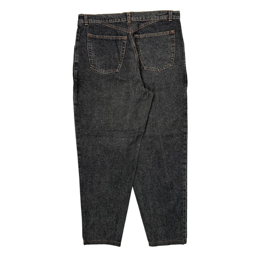 Vintage Bear Y2K Graphic Jeans - 34W UK 14 Black Denim
