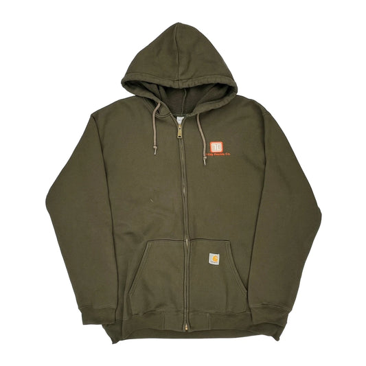Carhartt Hoodie - XL Green Cotton