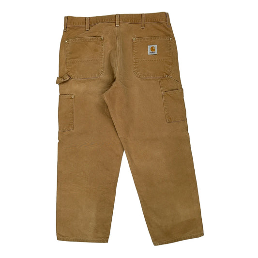 Carhartt Double Knee Carpenter Trousers - 37W 29L Brown Cotton