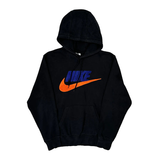 Vintage Nike Graphic Hoodie - Small Black Cotton
