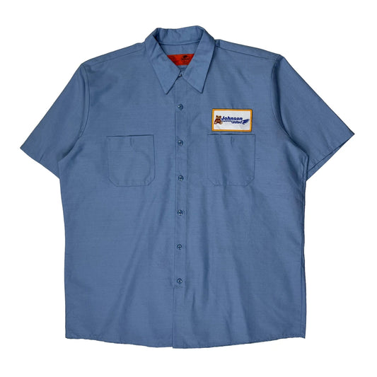 Red Kap Graphic Short Sleeve Shirt - XL Blue Polyester Blend