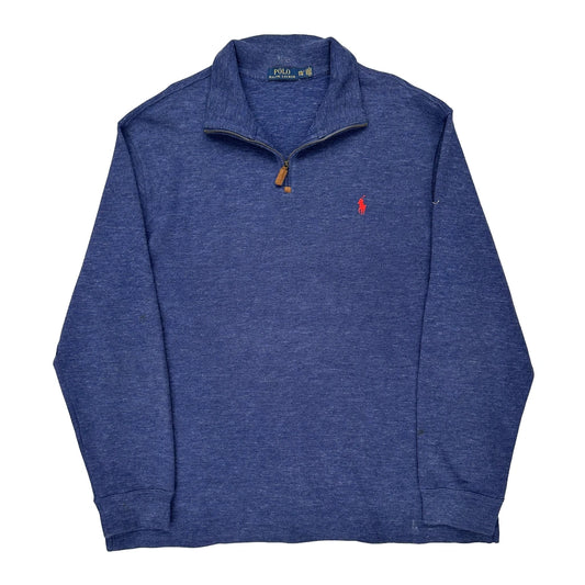 Polo By Ralph Lauren 1/4 Zip - 2XL Blue Cotton