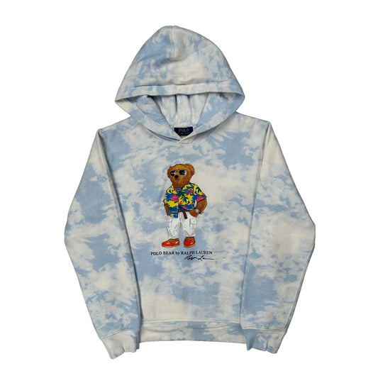 Vintage Polo Bear Polo By Ralph Lauren Hoodie - Small Blue Cotton
