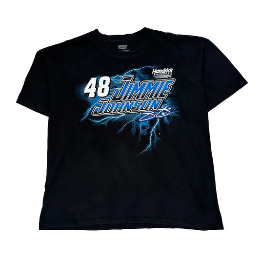 Jimmie Johnson Hendrick Nascar T-Shirt - XL Black Cotton