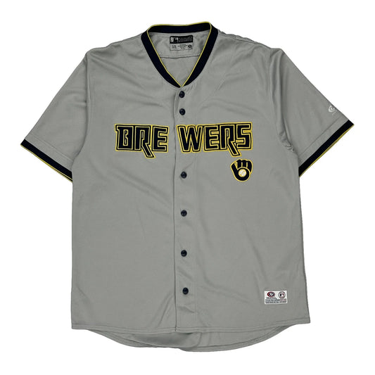 Milwaukee Brewers Mlb Mlb Jersey - Large Grey Polyester