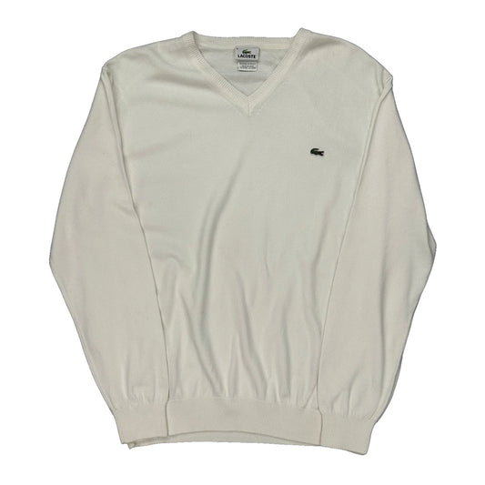 Lacoste Jumper - XL White Cotton