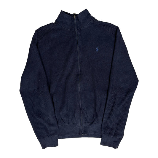 Polo By Ralph Lauren Zip Up - Large Navy Cotton