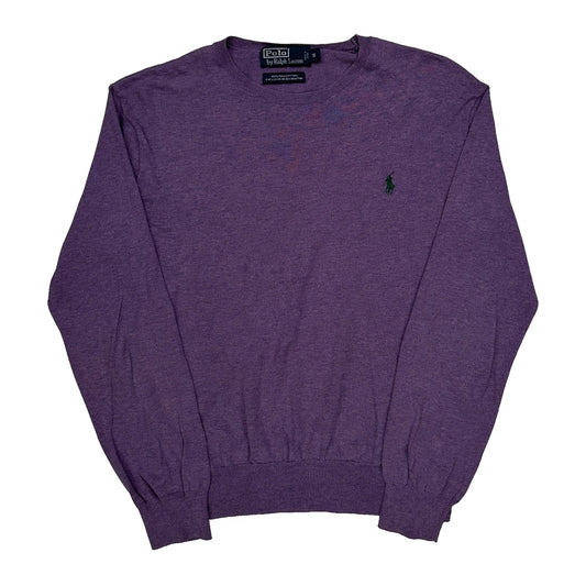 Vintage Polo By Ralph Lauren Jumper - Small Purple Cotton