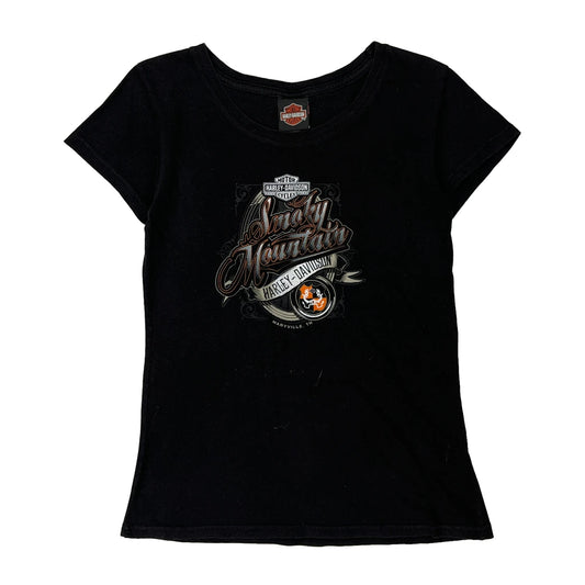 Harley Davidson T-Shirt - Medium Black Cotton
