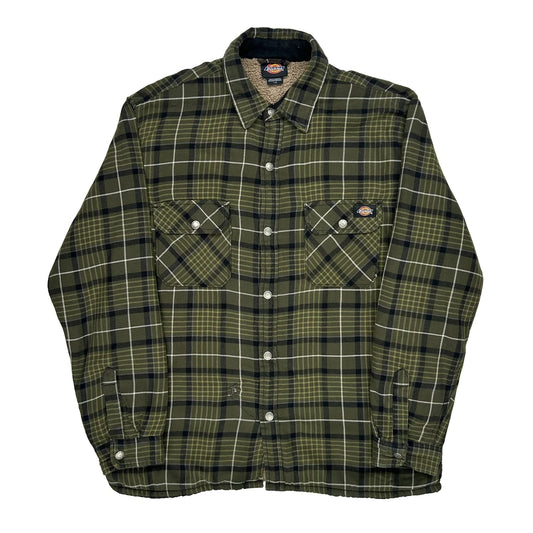 Vintage Dickies Checked Jacket - Large Green Cotton