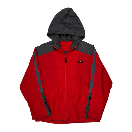 Vintage Nike Windbreaker - Medium Red Polyester