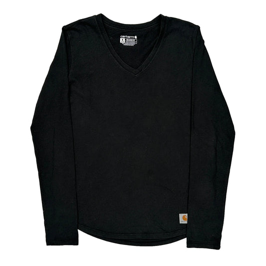 Carhartt Long Sleeve T-Shirt - Medium Black Cotton