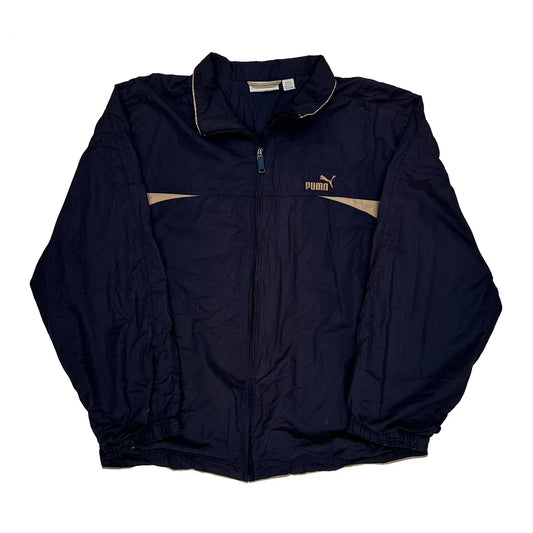 Puma Windbreaker - Large Navy Polyester