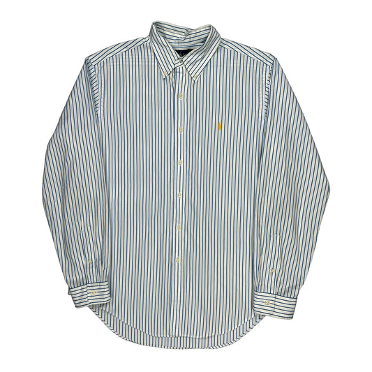 Ralph Lauren Striped Shirt - Large Blue Cotton