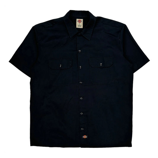 Southern California Comics Dickies Short Sleeve Shirt - Large Black Polyester Blend