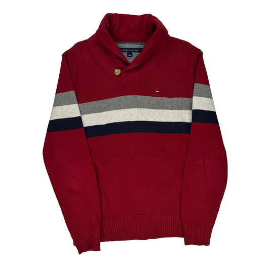 Tommy Hilfiger Striped Jumper - Medium Grey Cotton