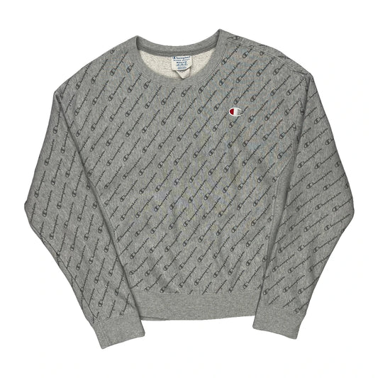 Reverse Weave Champion Sweatshirt - Medium Grey Cotton Blend