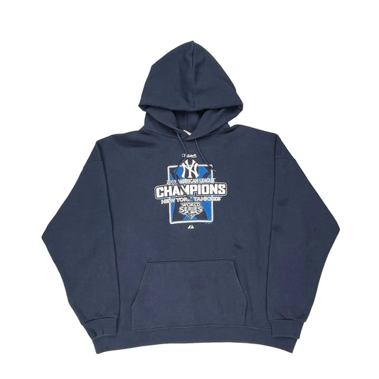 2009 New York Yankees Majestic Mlb Hoodie - 2XL Navy Cotton Blend