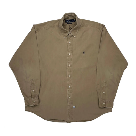 Vintage Ralph Lauren Shirt - XL Khaki Cotton