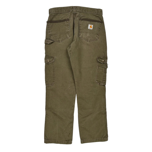Carhartt Cargo Trousers - 30W 30L Green Cotton