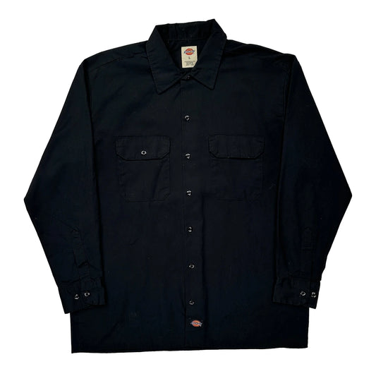 Dickies Shirt - Large Black Polyester Blend
