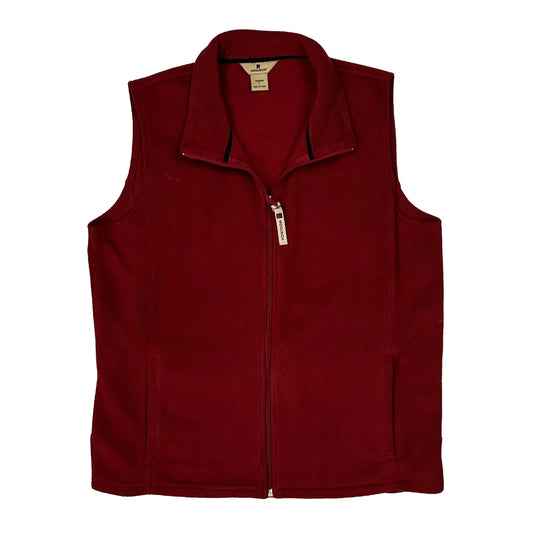 Vintage Woolrich Gilet - Large Red Polyester