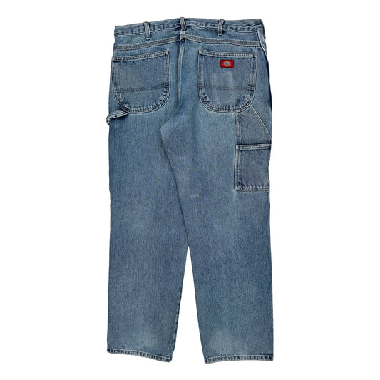 Dickies Double Knee Carpenter Jeans - 36W 32L Blue Cotton