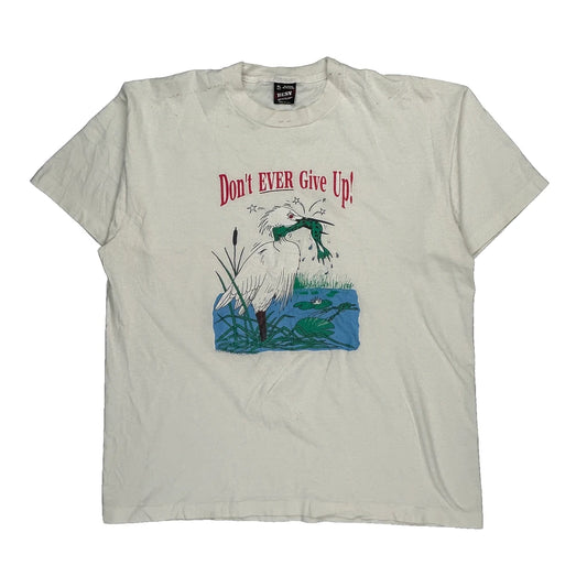 Motivational Fruit Of The Loom Single Stitch T-Shirt - XL White Cotton Blend