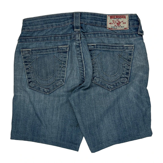 Vintage True Religion Denim Shorts - 29W UK 8 Blue Denim