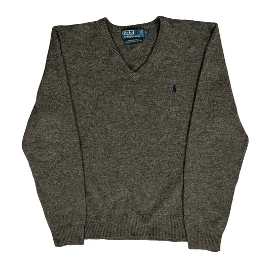 Polo By Ralph Lauren Jumper - Large Grey Wool