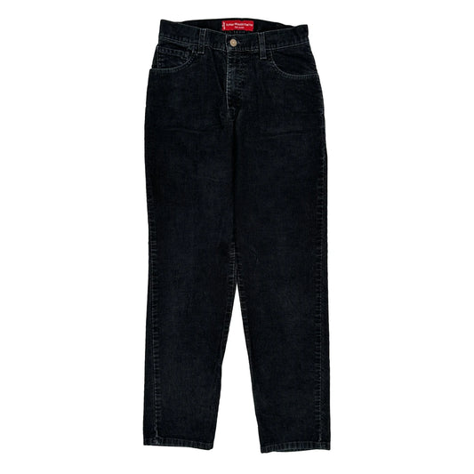 Levis Cord Trousers - 28″ Waist Black Cotton Blend