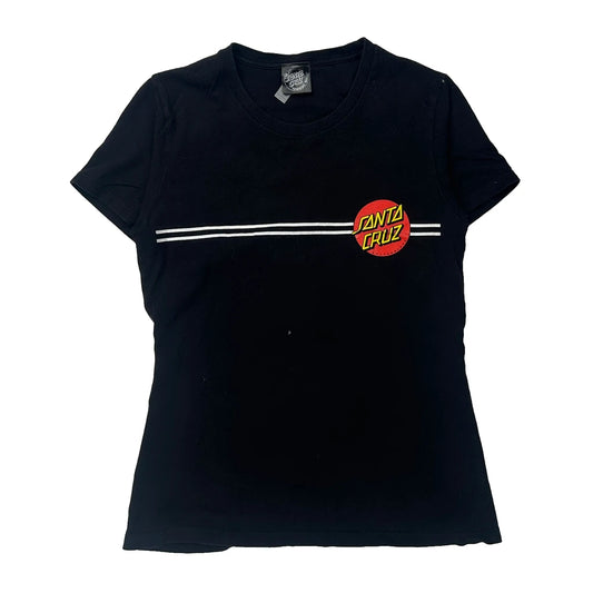 Skateboards Santa Cruz Graphic T-Shirt - Large Black Cotton