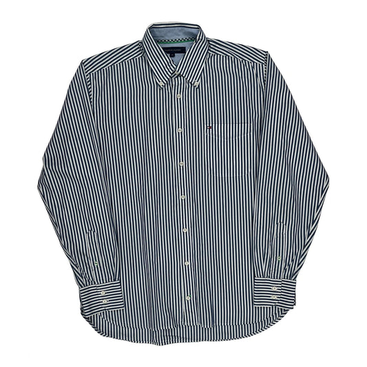 Tommy Hilfiger Striped Shirt - Medium Blue Cotton