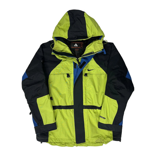 Nike Acg Waterproof Ski Jacket - Large Green Nylon