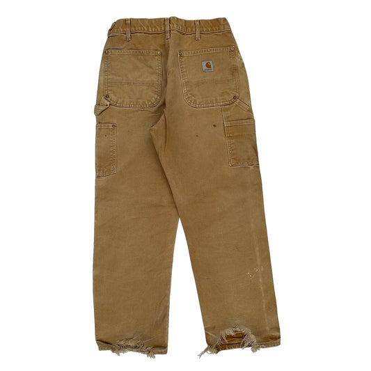 Carhartt Double Knee Carpenter Trousers - 30W 29L Brown Cotton