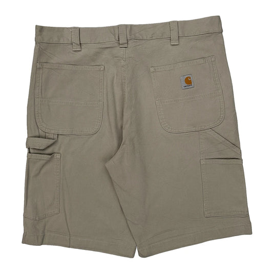 Carhartt Carpenter Shorts - 34W 10L Beige Cotton