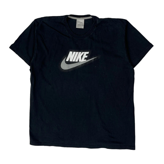 Vintage Nike Spellout T-Shirt - XL Black Cotton