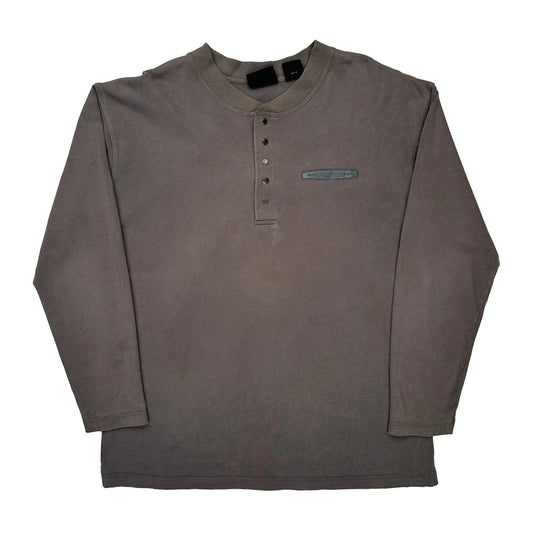 Harley Davidson Long Sleeve T-Shirt - Large Grey Cotton