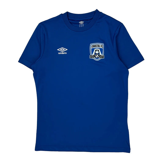 Youth Umbro Coastal Fc Football Shirt - Large Blue Polyester